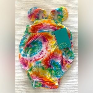 Posh Peanut tie dye bubble romper NWT 3-6 Months